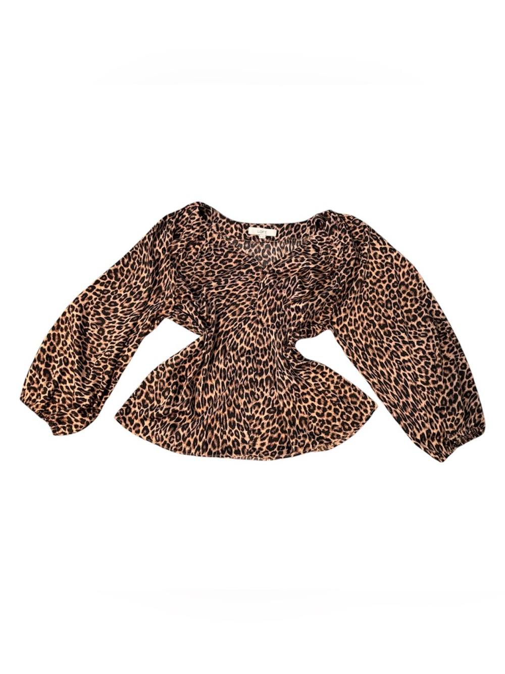 LOFT Leopard Print Silky y2k Blouse